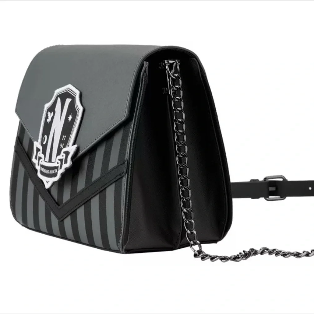 Loungefly Wednesday Addams Exclusive Nevermore Crossbody Bag - Picture 2 of 12